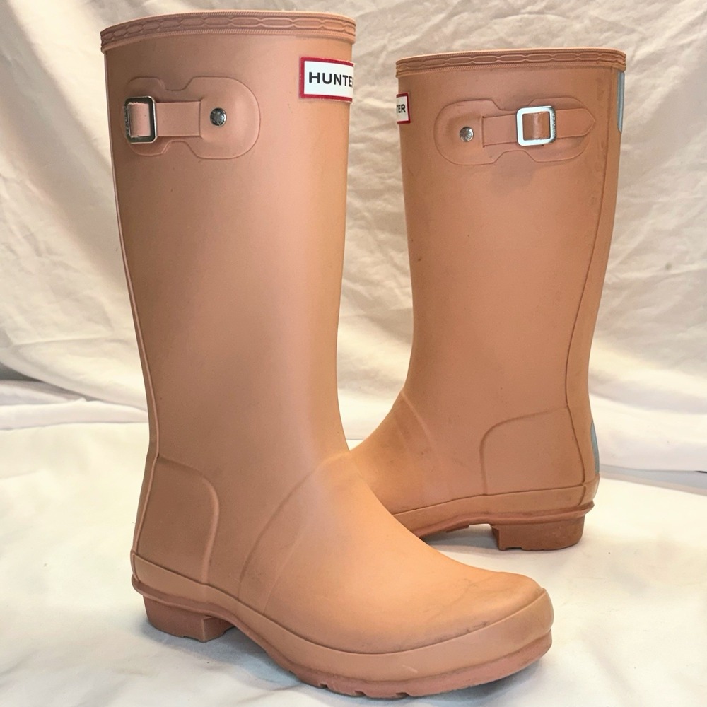 Hunter Women's Short Rain Boots Size US 4 EU 34 12" Tall Terracotta